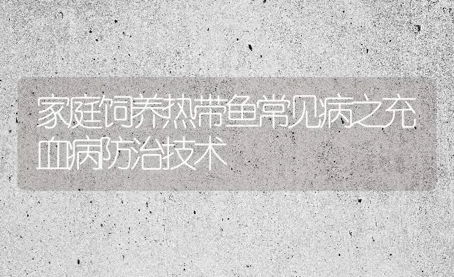 家庭饲养热带鱼常见病之充血病防治技术 | 宠物病虫害防治