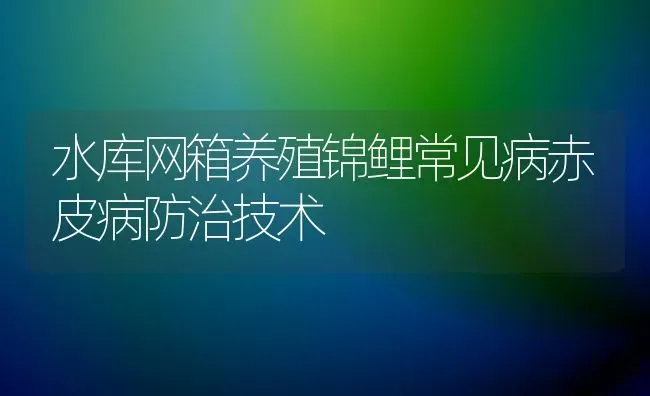 水库网箱养殖锦鲤常见病赤皮病防治技术 | 宠物病虫害防治